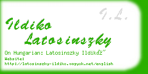 ildiko latosinszky business card